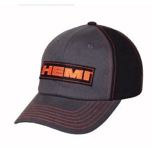 Hemi Chrysler Dodge Logo Grey / Black Cap Hat - NEW FAST SHIP